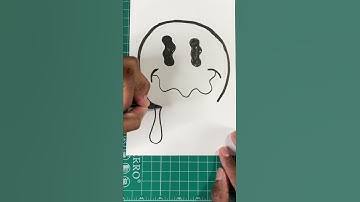 How To Draw Melting Smiley Face Emoji #cartoon #art #drawing #shorts