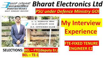 BEL Fixed Tenure Engineer, Probationary engineer Interview Experience | #belfte #bel | tushar shende