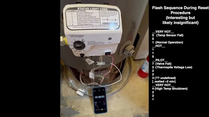 Honeywell Home Water Heater Control Reset after 7-Flashes Error Code