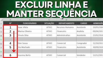 Como fazer Sequência Automática no Excel | Função LIN() | Numeração Continua na Planilha