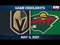 NHL Game Highlights | Golden Knights vs. Wild - May 3, 2021