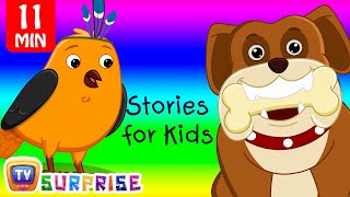 two bedtime moral stories for kids in english birds hunter dog bone chuchu tv surprise