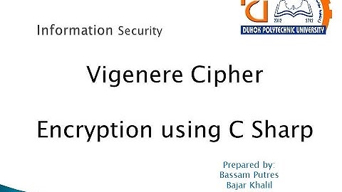 vigenere cipher  encreption in C Sharp explained in Kurdish