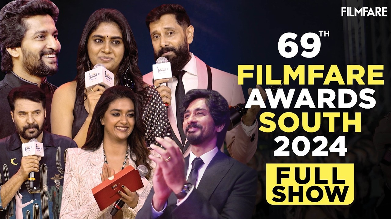 69th FILMFARE AWARD SOUTH 2024 Full Show | Nani, Vikram, Keerthy Suresh, Siddharth, Mammootty