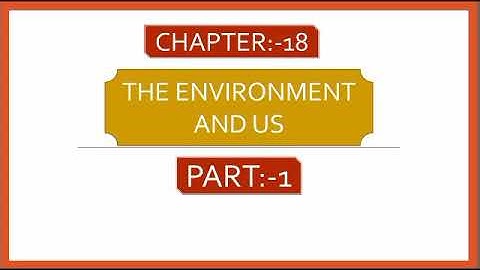 Std:-5 Subject :-EVS:-1 Chapter :-18 The Environment And Us...Part :-1