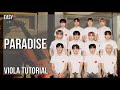 SUPER EASY: How to play Paradise  by Treasure on Viola (Tutorial)