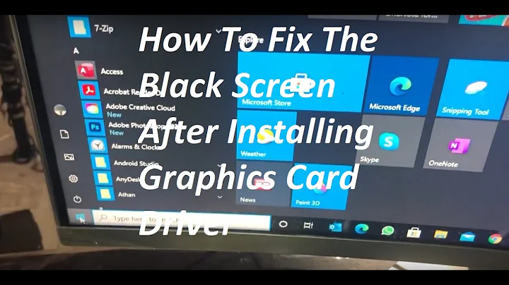 How To Fix The Black Screen After Installing Graphics Card Driver - DIY