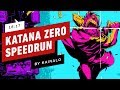 Katana zero finished in 18 minutes by speedrunner kainalo
