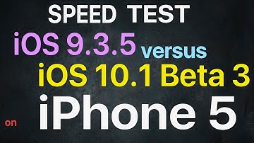 iPhone 5 : iOS 9.3.5 vs iOS 10.1 Beta 3 / Public Beta 3 Speed Test / Performance Test Build # 14B71
