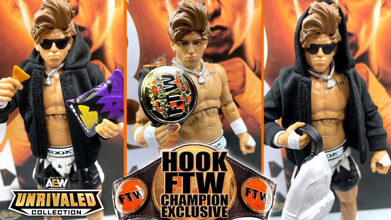 AEW UNRIVALED FTW CHAMP HOOK FIGURE REVIEW! RINGSIDE EXCLUSIVE! 