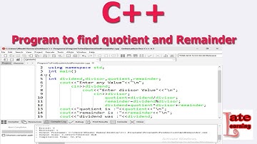 4. Program to Find Quotient and Remainder In C++ Programming | C++ प्रोग्रामिंग Tutorials हिंदी में
