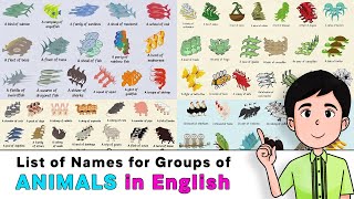 List of Names for Groups of Animals in English | 80 Collective Names for Animals