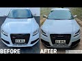 FACELIFTING MY AUDI RS3 8P! PAINTING THE BUMPER TRIMS ⚫️🔥