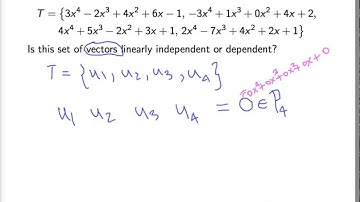 MATH 2010 Linear Independence and Spanning Sets Part 1