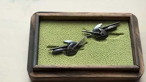 Tengu and Yanone menuki in custom boxes