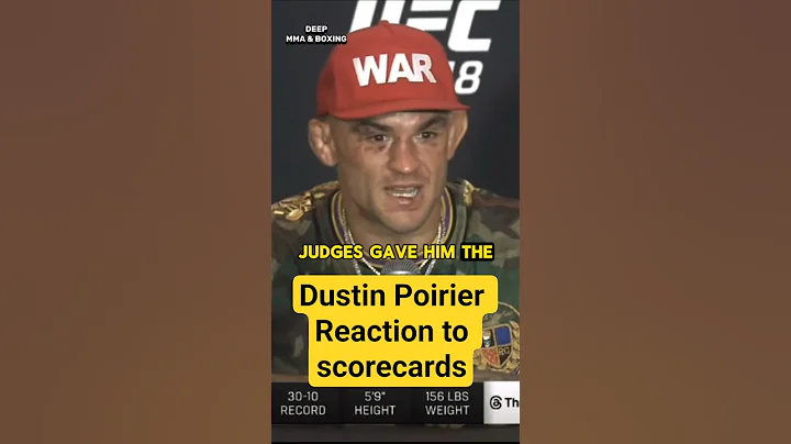 Dustin Poirier immediate reaction to scorecards against Max Holloway #ufc318 #ufc