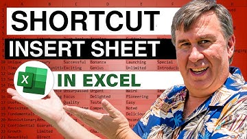 Excel - Boost Productivity with Amazing Shortcut for Inserting Worksheets - Episode 2135