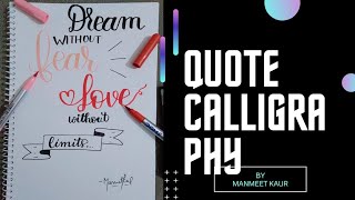 Quote Calligraphy Mk Art Vlogs