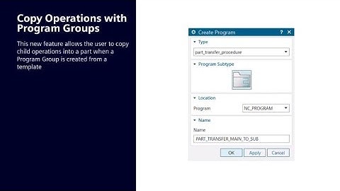 Copy Operations with Program Groups in NX CAM