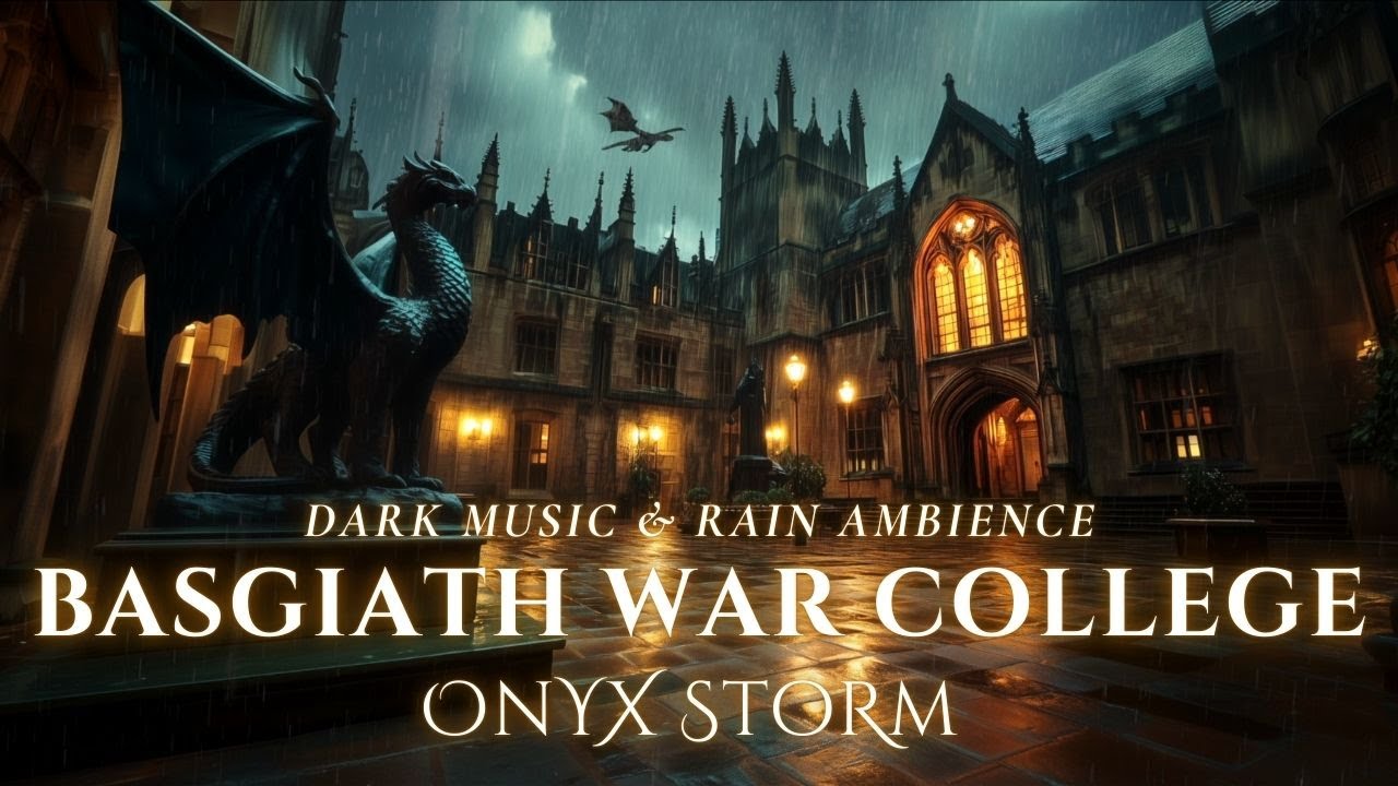 Stormy Night at Basgiath College | Music & Ambience for Reading Fourth Wing, Iron Flame, Onyx Storm