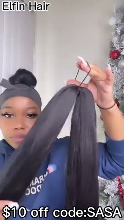 INVISIBLE  PONYTAIL WITH BRAIDS!🗣Natural Long Hair Ponytail Feedin Braids #Elfin Hair