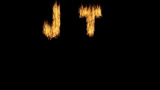 flaming text
