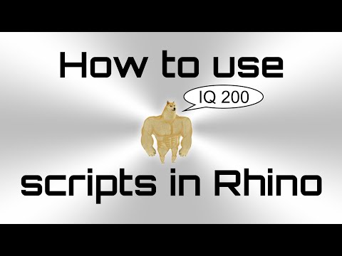 Tutorial: How to use scripts in Rhino