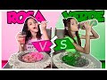 COMENDO COMIDA ROSA VS VERDE POR 24 HORAS