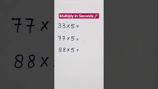 Multiply Repeating 2 Digit Numbers by 5🔥| Fast Maths Trick | Infinity by Vishali #vedicmaths #shorts