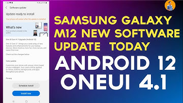 Samsung galaxy m12 New software update  Android 12 oneui4.1
