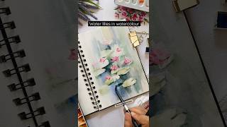 Monet inspired watercolour lilies #loosewatercolor #impressionism #floralpainting screenshot 4