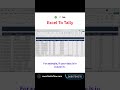 Excel toTally Software