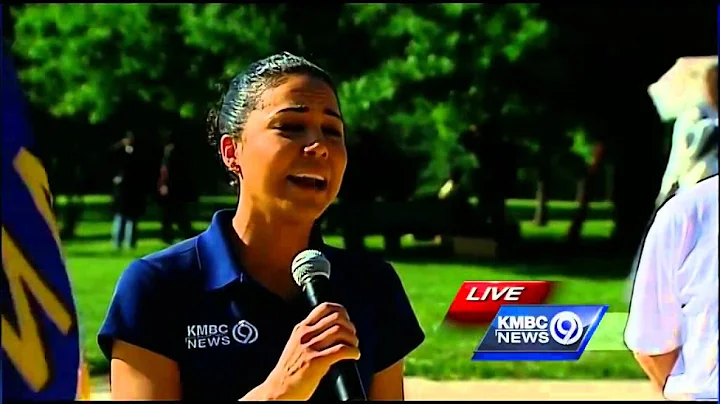 KMBC's Stephanie Ramos sings national anthem at Vi...