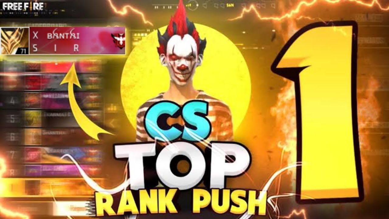 CS rank push । New CS rank season । region top 1 push । free fire ...