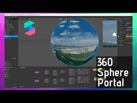 Spark AR - How to make a 360 sphere portal | Augmented Reality