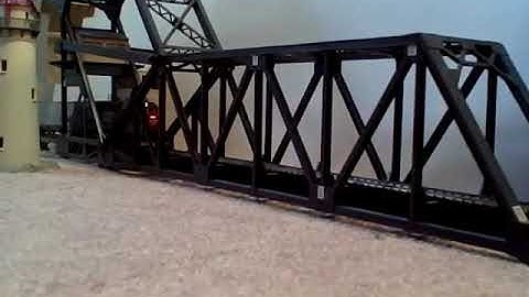 A Mixed Freight Train Over My Walthers Bascule Bridge
