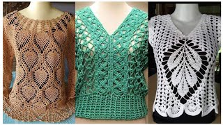 Latest Arrival Crochet Hand knitting Blouse Top Shirt Free Patterns Diy Projects