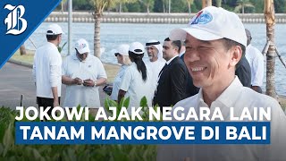 Jokowi Pamer PLTS Terapung dan Konservasi Mangrove ke Delegasi WWF Bali
