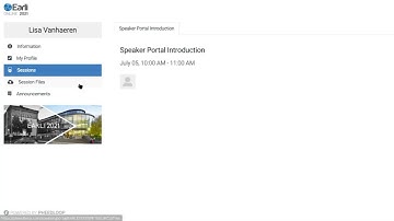 EARLI 2021 - Tutorial - Speaker Portal
