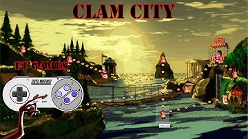 Donkey Kong Country 101% - Clam City - COMPLETE MAPS WITH ALL ITEMS (COM TODOS OS ITENS)