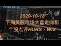 2020-10-18 下周美股大盘走势和明星个股点评HUBS， WIX