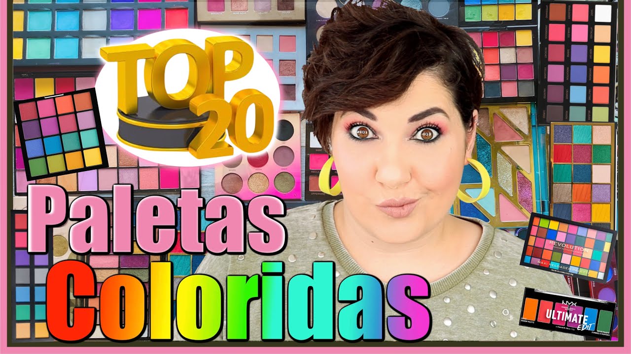 TOP 20 Paletas de sombras COLORIDAS 🌈 MAQUILLAJE LOW COST Y ALTA GAMA⎥Monica Vizuete