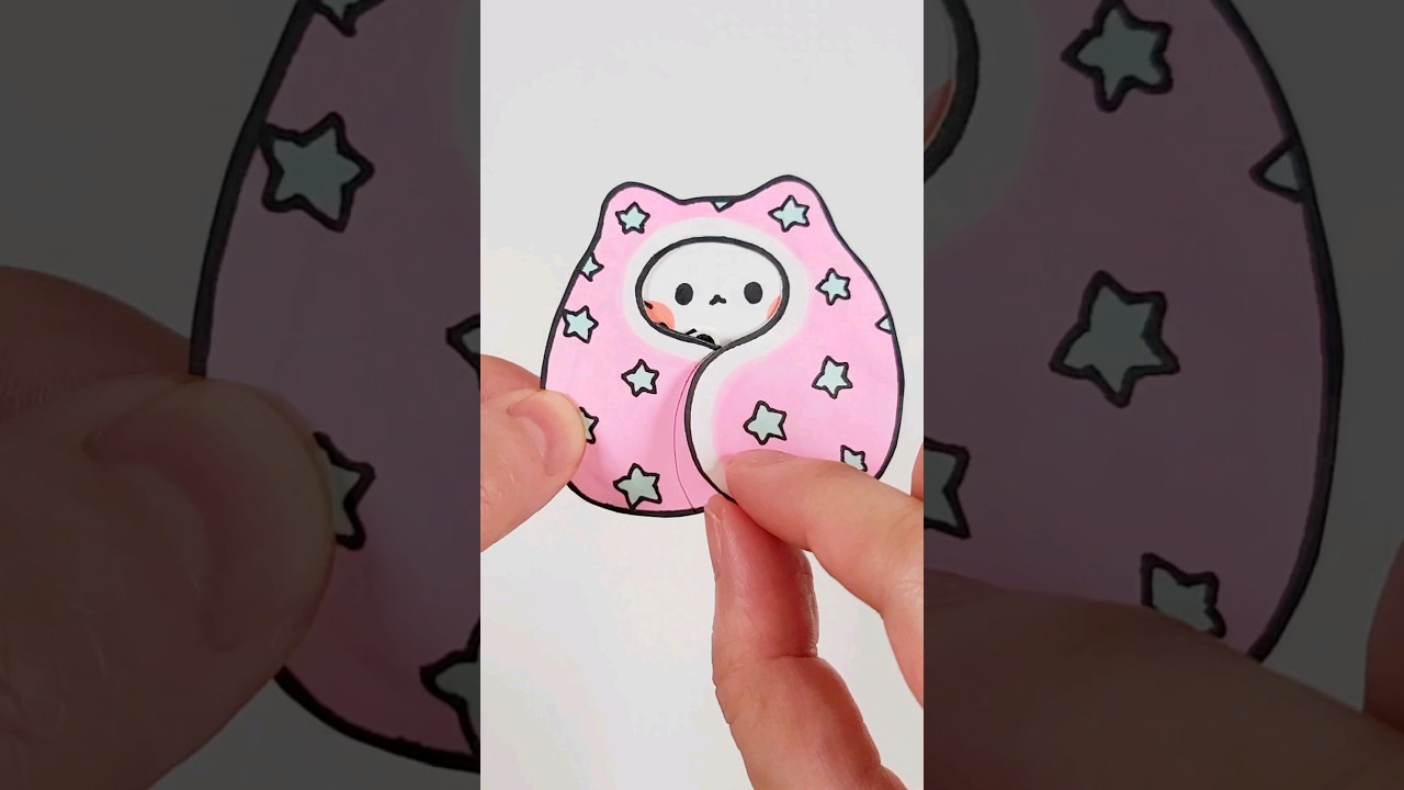 쪼꼬미 스티커들이 춥대요~별이다옹 이불 만들기! Sticker storage #sticker #paperdiy  #shorts #diy #종이놀이