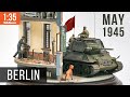 Как сделать здание для диорамы. Танк Т-34-85 масштаб 1/35. Берлин май 1945.