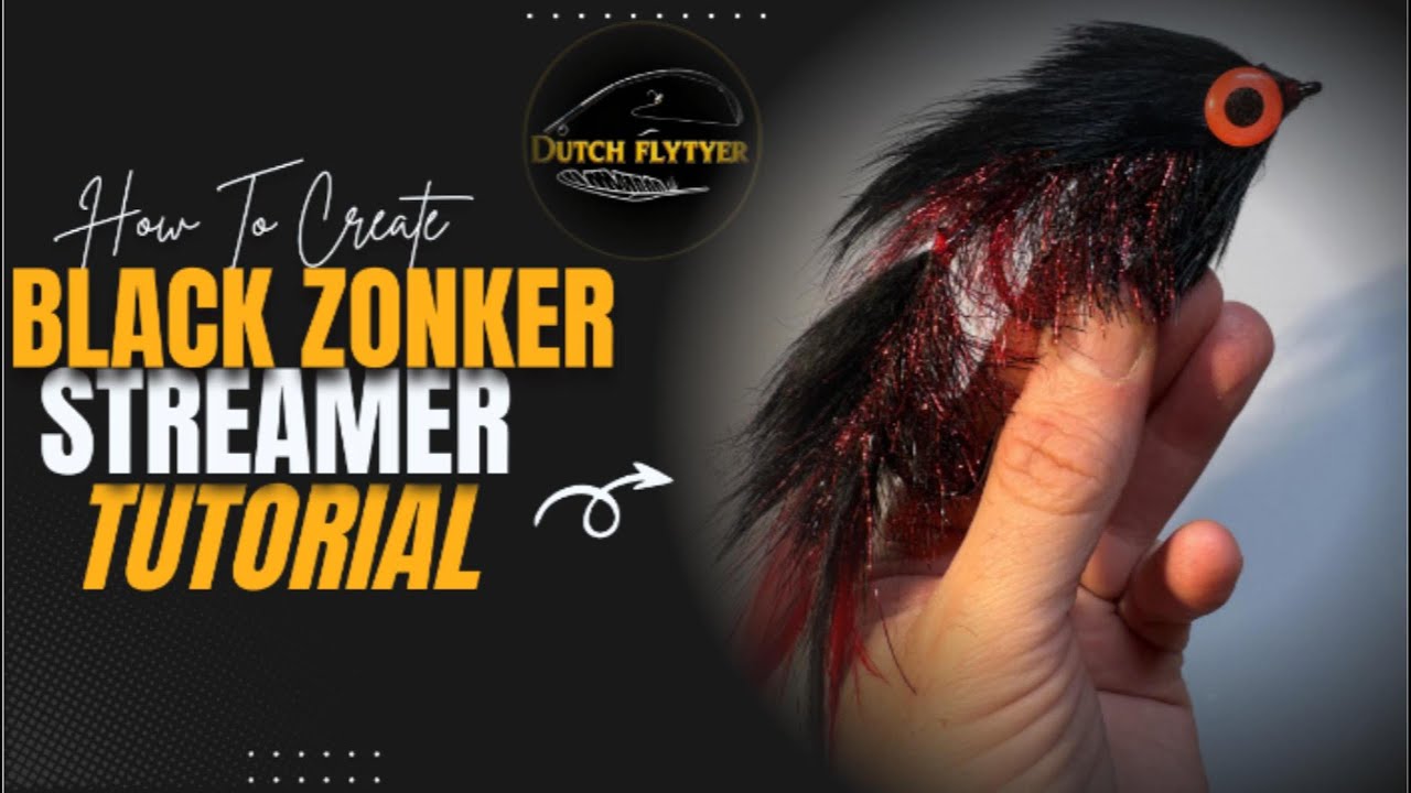 Deadly Pike Streamer Fly Tying Tutorial | Articulated Black Zonker with Holographic Black/Red Body