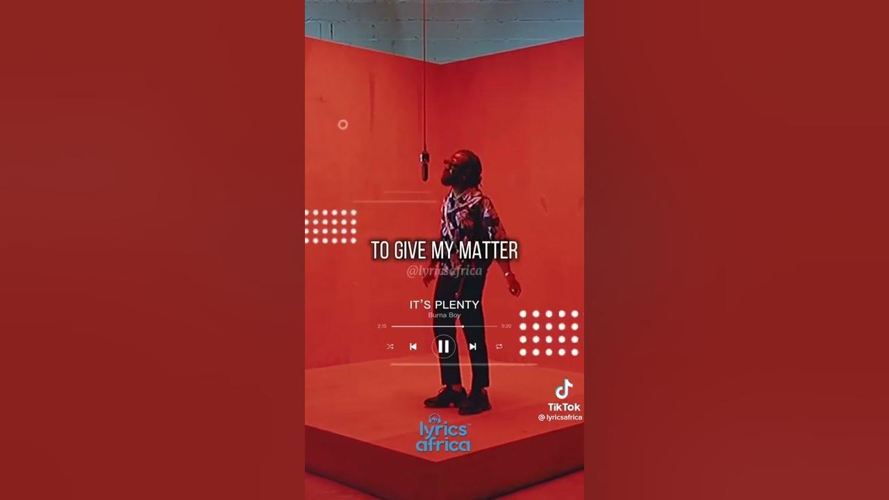 Burna boy its plenty (official lyrics)