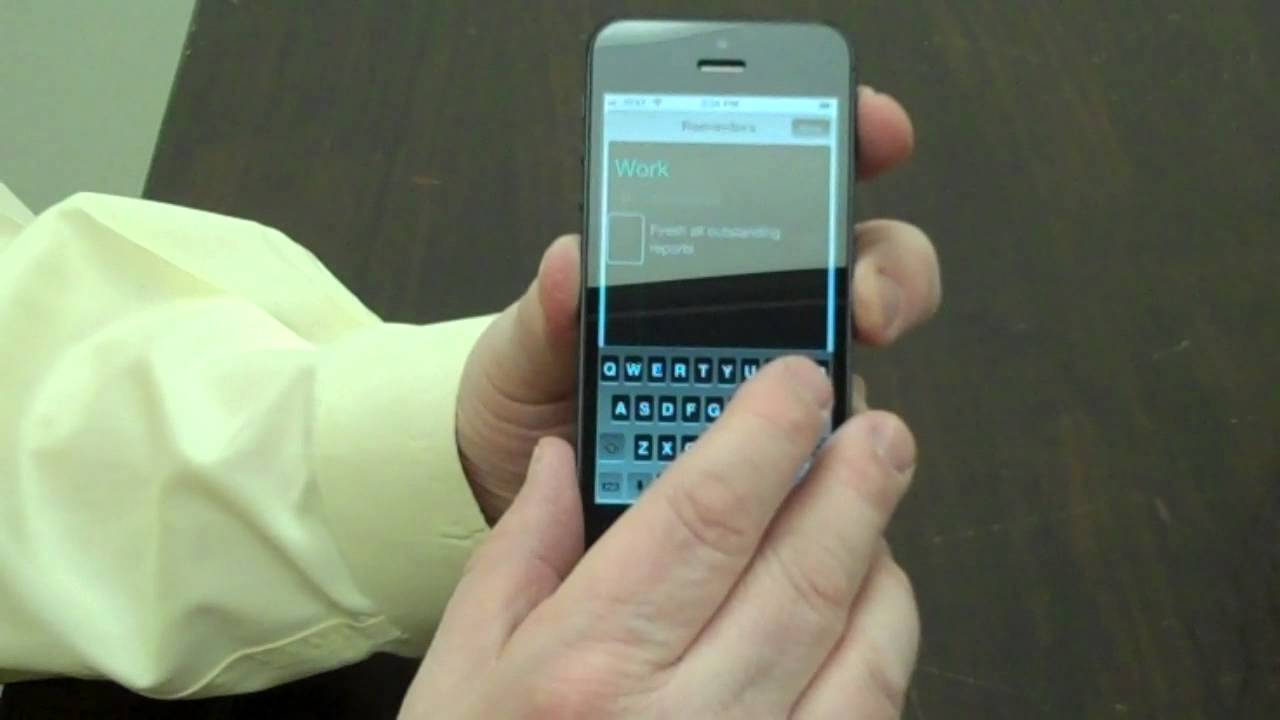 How to use the Reminders app on your iPhone 5 - YouTube