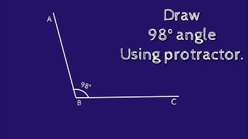 How to draw 98 degree angle using protractor. shsirclasses.