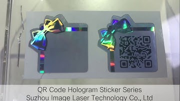 Custom hologram sticker label with different QR Code