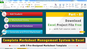 Complete Marksheet Management System in Excel - Free | School Management Application Software